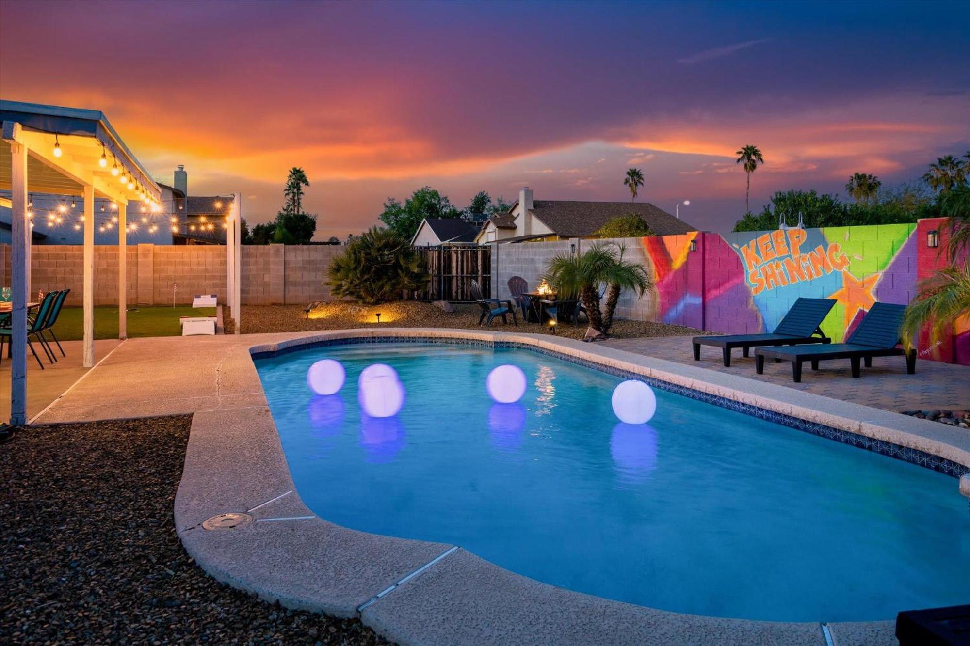 Mini Golf Fire Pit Pool Game Room Chandler Extérieur photo